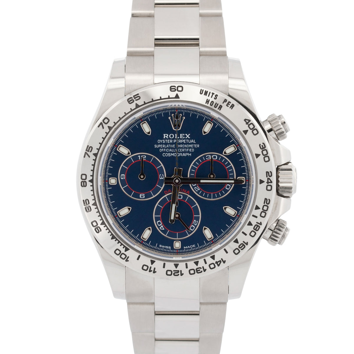 2021 Rolex Daytona Cosmograph 116509 Blue 18K White Gold 40mm Watch Box Papers