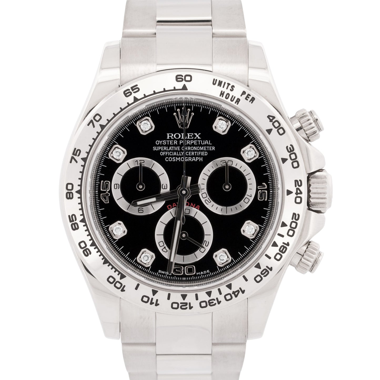 2026 CPO Rolex Daytona FACTORY BLACK DIAMOND 18K White Gold Oyster 116509 BOX