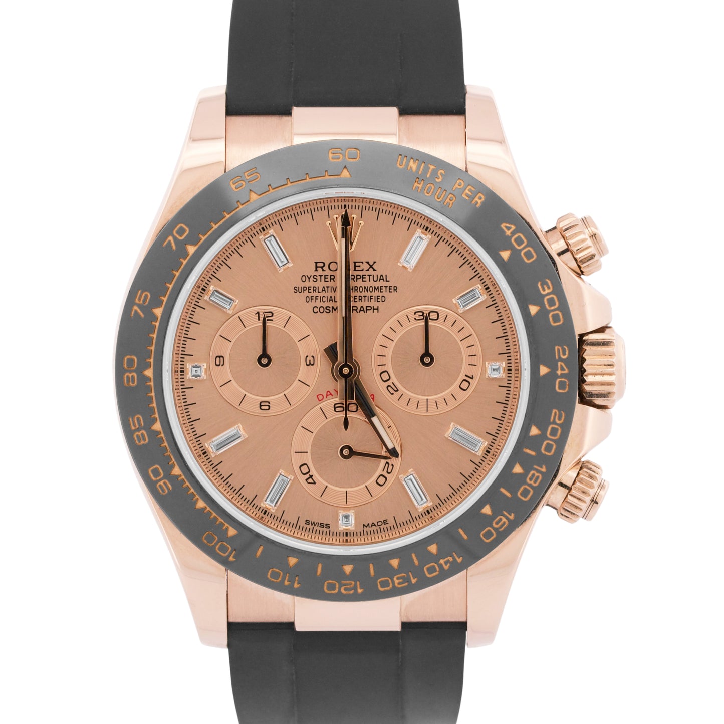 Rolex Daytona Cosmograph Oysterflex SUNDUST DIAMOND 18K Gold 40mm 116515 BOX