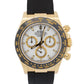 Rolex Daytona Cosmograph WHITE 18K Yellow Gold Oysterflex 116518 LN Watch BOX