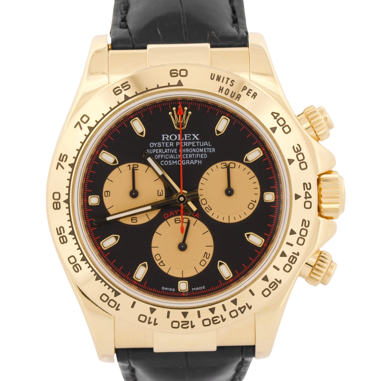 2026 RSC Rolex Daytona Cosmograph Black NEWMAN 18K Yellow Gold 116518 Watch