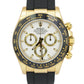 2021 NEW PAPERS Rolex Daytona 18K Gold WHITE Oysterflex 116518 Watch BOX