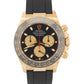 Stickered 2021 Rolex Daytona 116518 LN Black Newman 18K Oysterflex Box Papers
