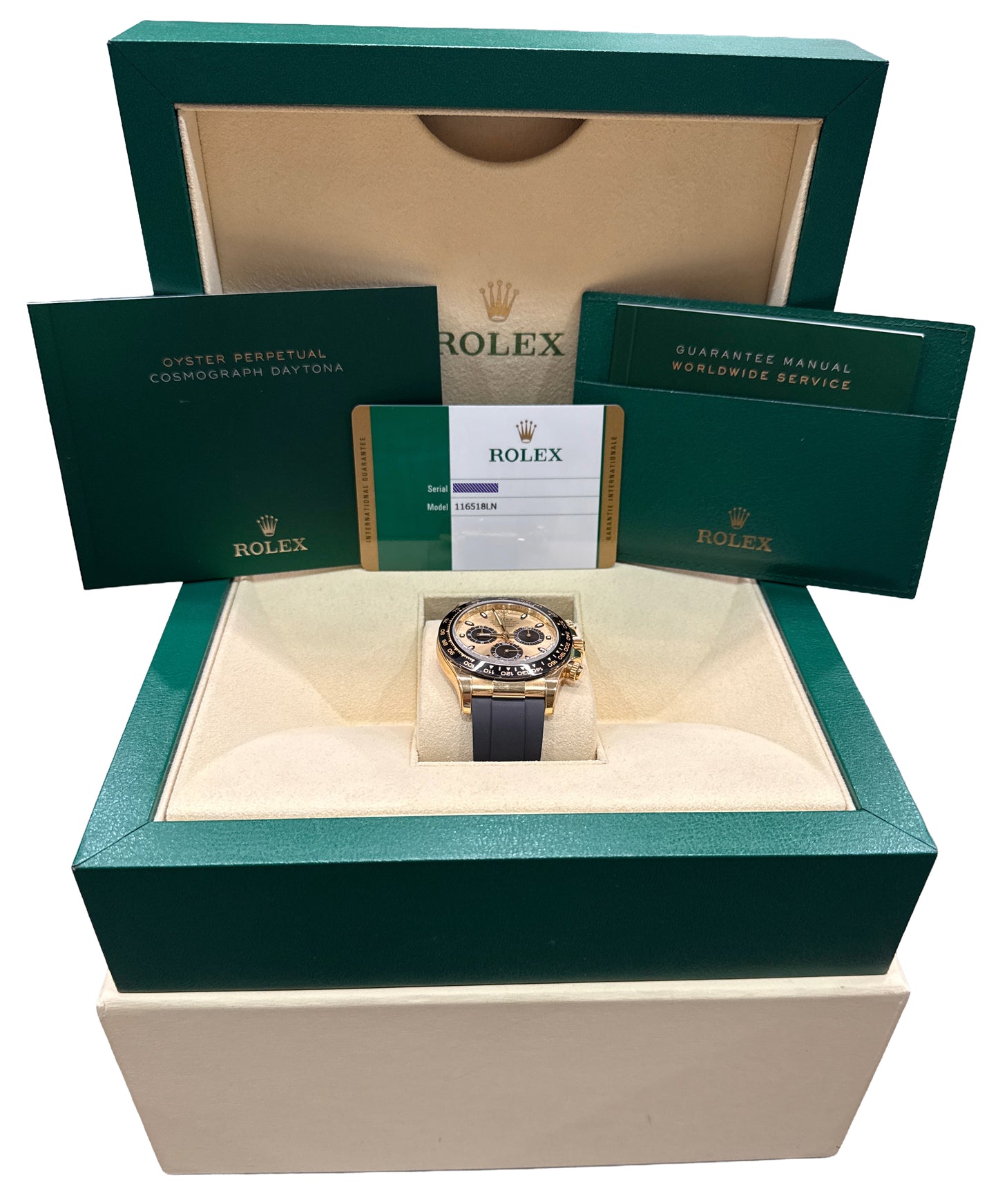 2019 PAPERS Rolex Daytona PIKACHU Champagne 18K Gold Oysterflex 116518 LN BOX