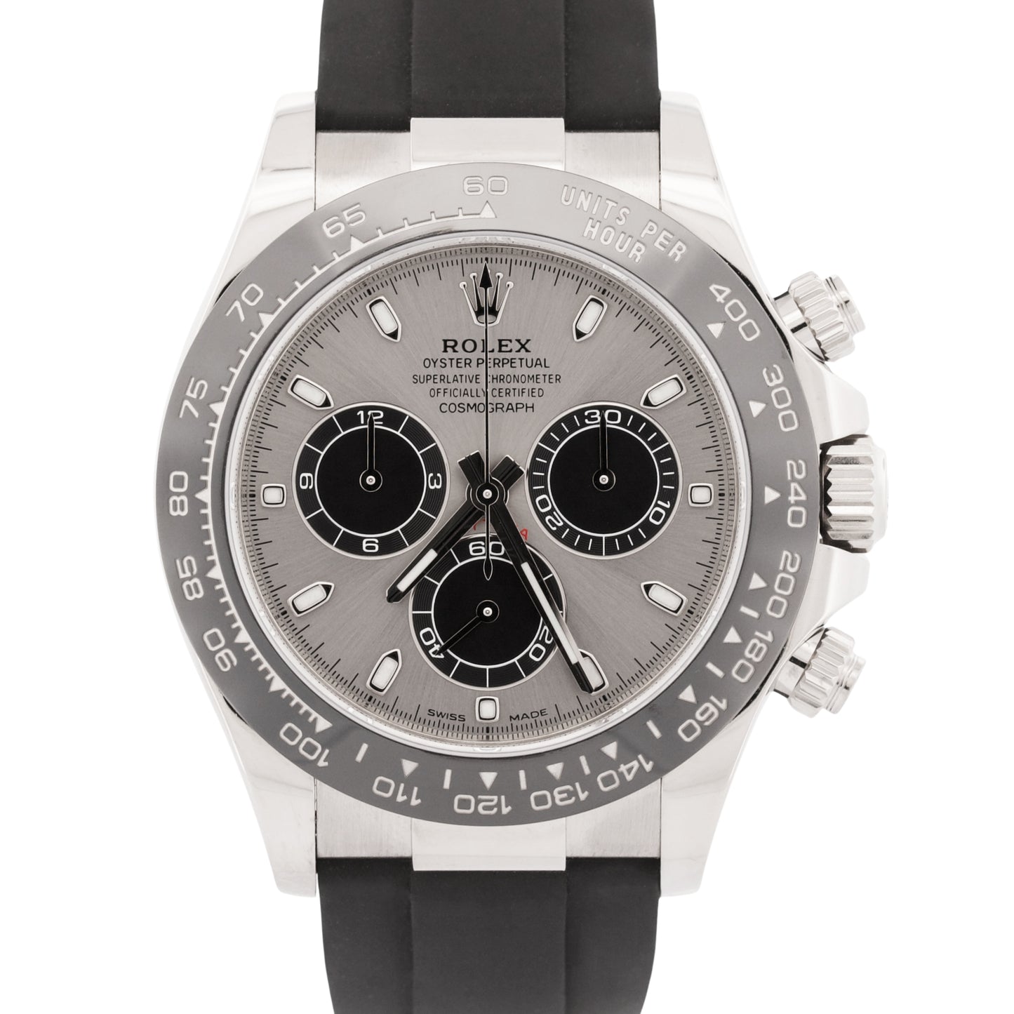 2020 Rolex Daytona 116519 LN Silver Ghost 18K Gold 2025 Service 40mm Box Papers