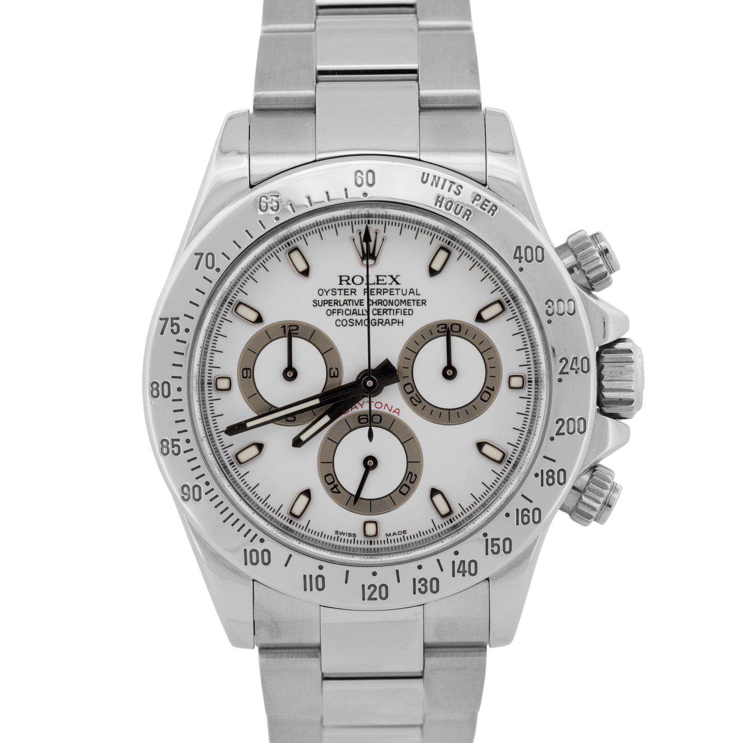 2022 RSC Rolex Daytona Cosmograph WHITE Stainless Steel 40mm REHAUT Watch 116520