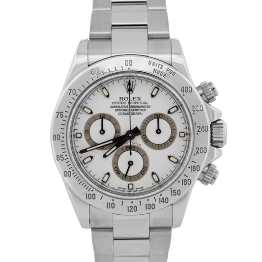 2022 RSC Rolex Daytona Cosmograph WHITE Stainless Steel 40mm REHAUT Watch 116520