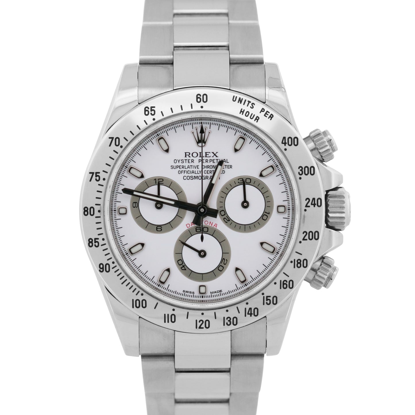 UNPOLISHED 2011 PAPERS Rolex Daytona Cosmograph APH WHITE Steel 40mm 116520 BOX