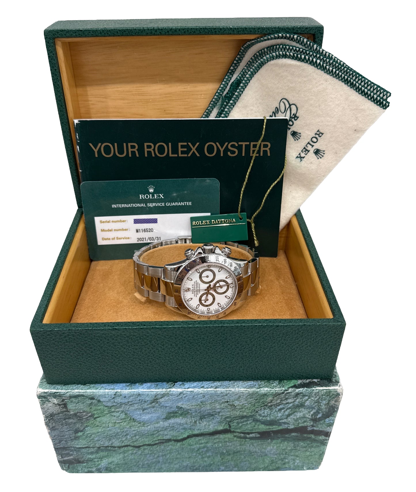 2021 RSC Rolex Daytona Cosmograph WHITE Panda Stainless Steel 40mm 116520 BOX