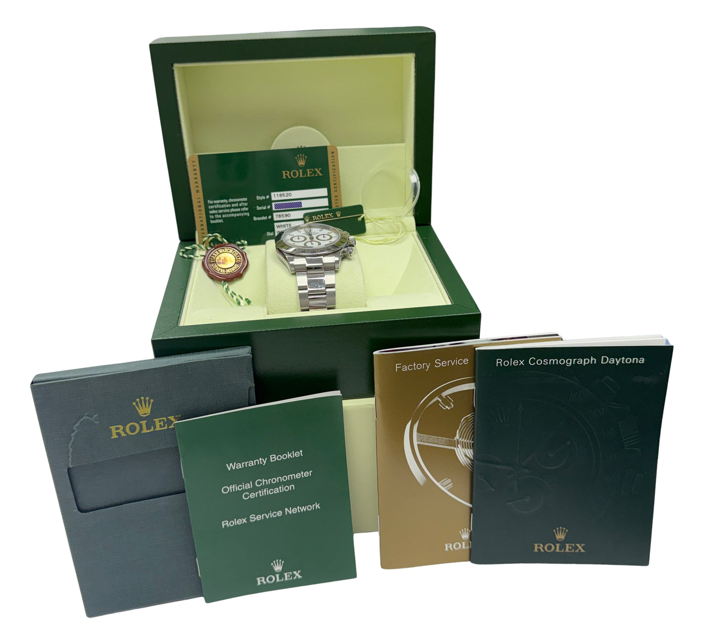 UNPOLISHED 2011 PAPERS Rolex Daytona Cosmograph APH WHITE Steel 40mm 116520 BOX
