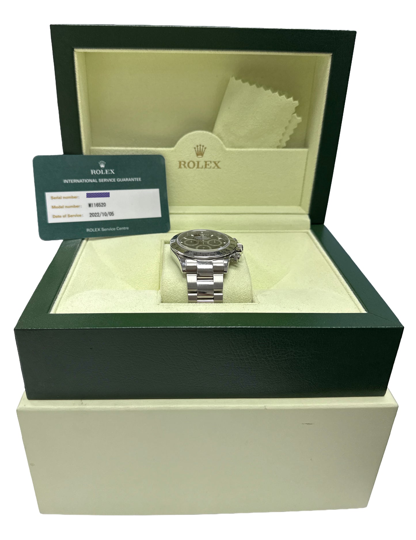2022 RSC Rolex Daytona Cosmograph BLACK 40mm Stainless REHAUT 116520 Watch BOX