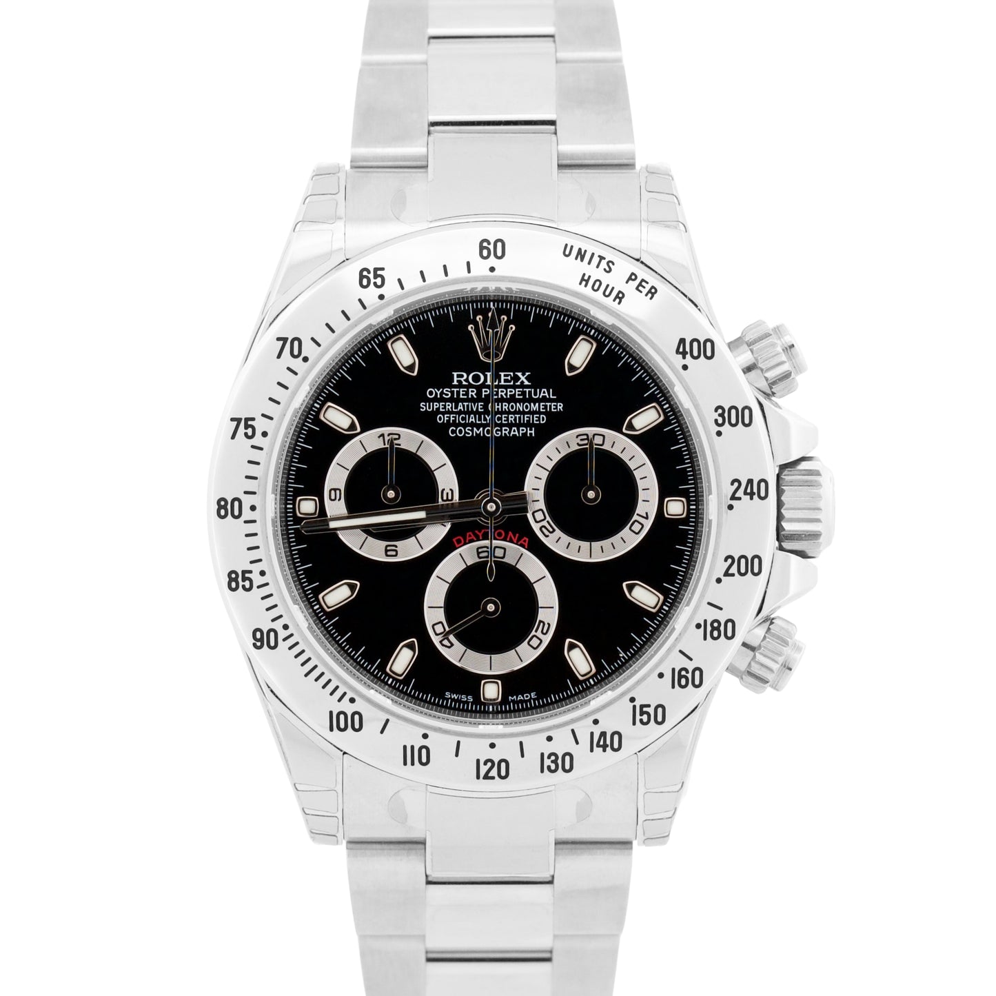 NEW STICKERED PAPERS Rolex Daytona Cosmograph CHROMALIGHT Black NOS 116520 BOX