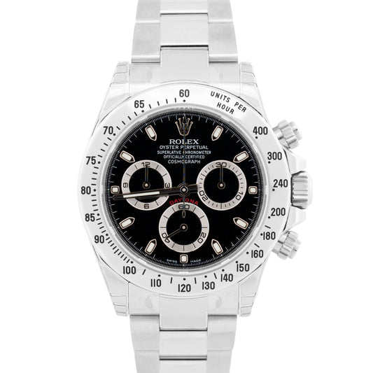 NEW STICKERED PAPERS Rolex Daytona Cosmograph CHROMALIGHT Black NOS 116520 BOX