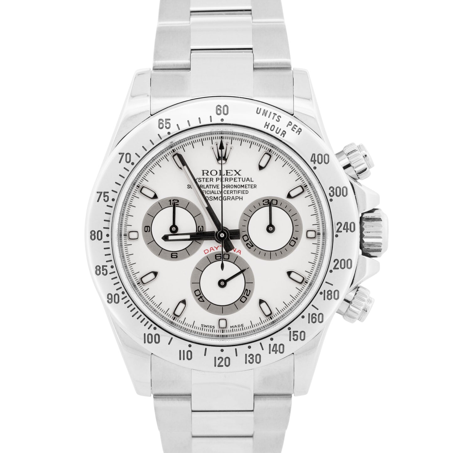 2016 PAPERS Rolex Daytona Cosmograph WHITE Steel RANDOM SERIAL 40mm 116520 BOX