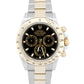 2008 Rolex Daytona Cosmograph 116523 Two-Tone Gold Steel Black 40mm Box Papers