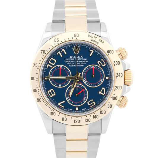 2021 RSC Rolex Daytona Cosmograph BLUE RACING Stainless 18K Gold Two-Tone 116523
