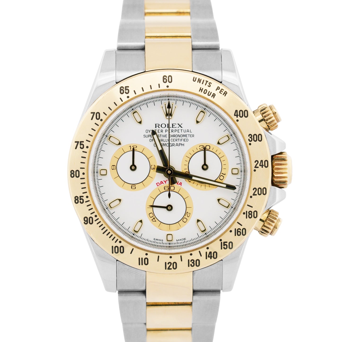 2013 PAPERS Rolex Daytona Cosmograph WHITE 18K Gold Steel RANDOMIZED 116523 BOX