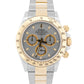Rolex Daytona Cosmograph SLATE Gray 18K Gold RANDOM SERIAL Steel Watch 116523