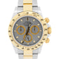 2014 UNPOLISHED PAPERS Rolex Daytona GRAY 18K Gold Steel REHAUT 116523 BOX