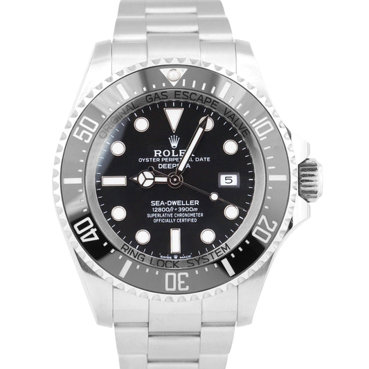 PAPERS Rolex Sea-Dweller Deepsea 126660 BLACK Stainless Steel Dive 44mm BOX