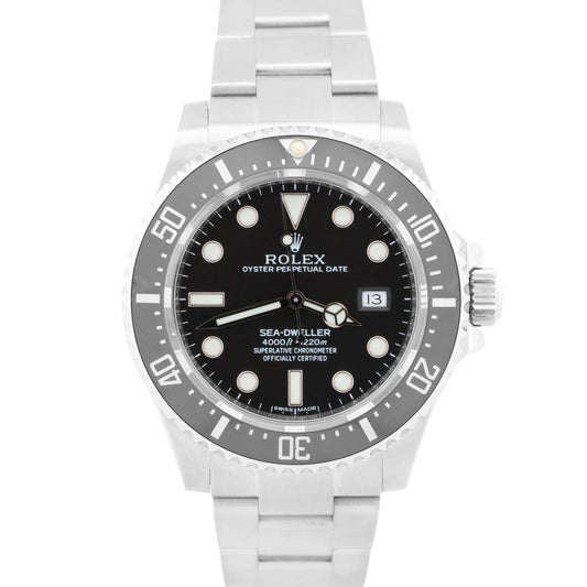 PAPERS Rolex Sea-Dweller 4000 BLACK 40mm Ceramic Steel SD4K Watch 116600 BOX