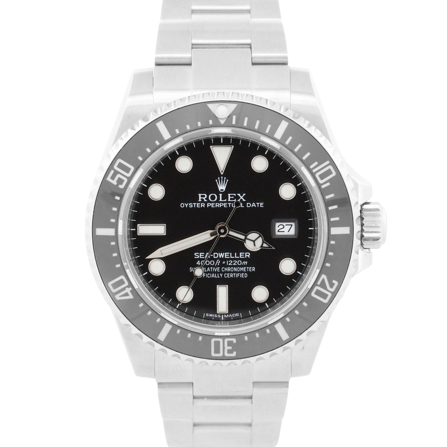 PAPERS Rolex Sea-Dweller 4000 BLACK 40mm Ceramic Steel SD4K Watch 116600 BOX