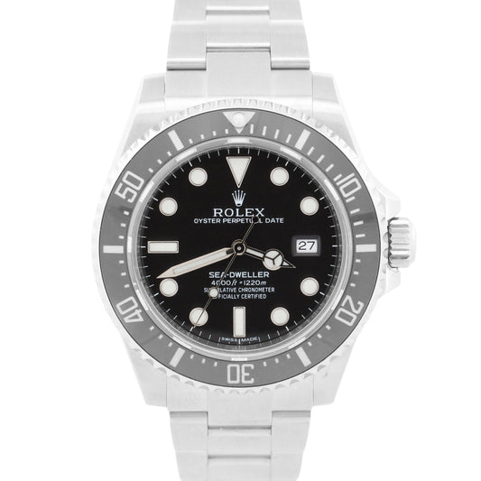 PAPERS Rolex Sea-Dweller 4000 BLACK 40mm Ceramic Steel SD4K Watch 116600 BOX