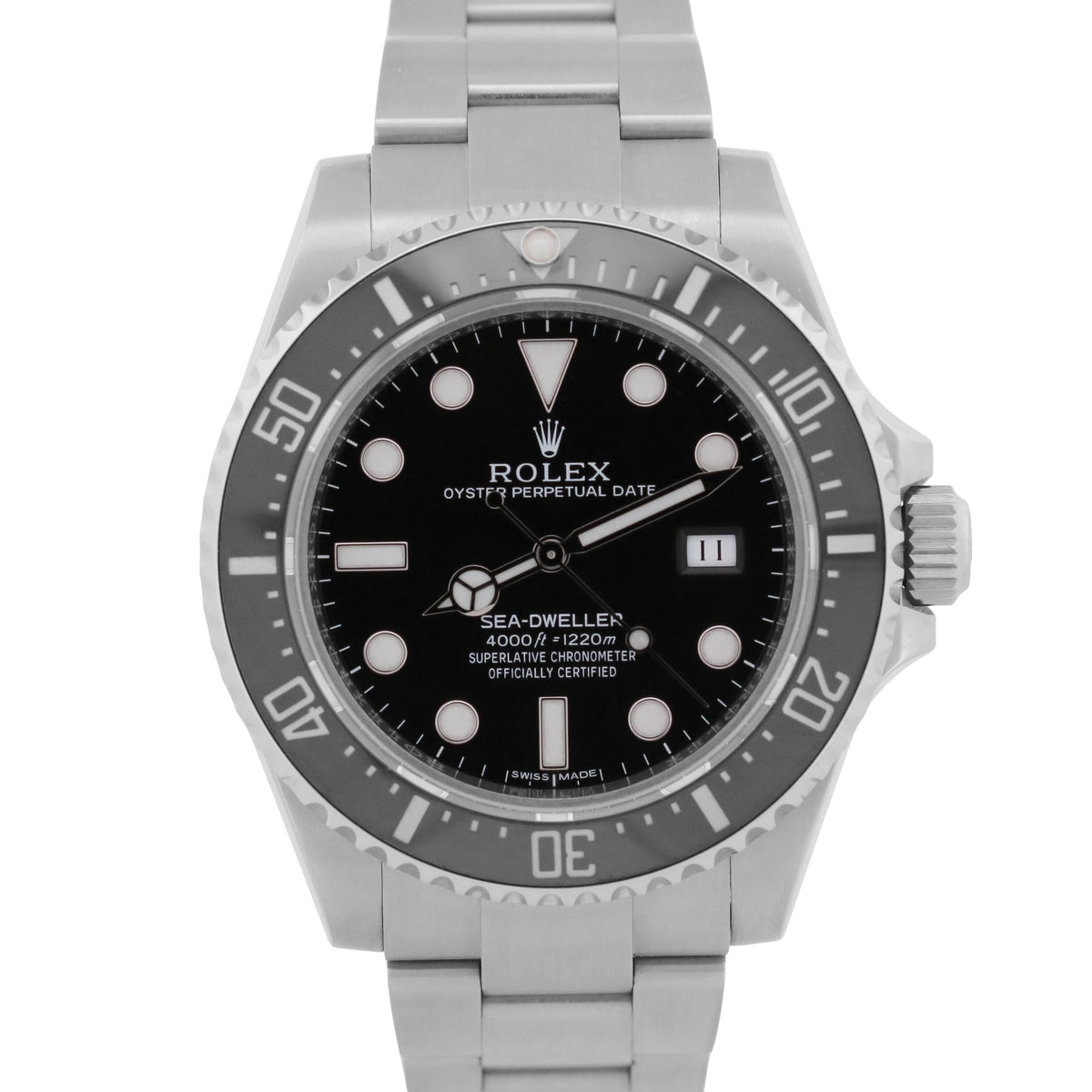2017 Rolex Sea-Dweller 116600 40mm Black Ceramic Stainless Steel SD4K Box Papers