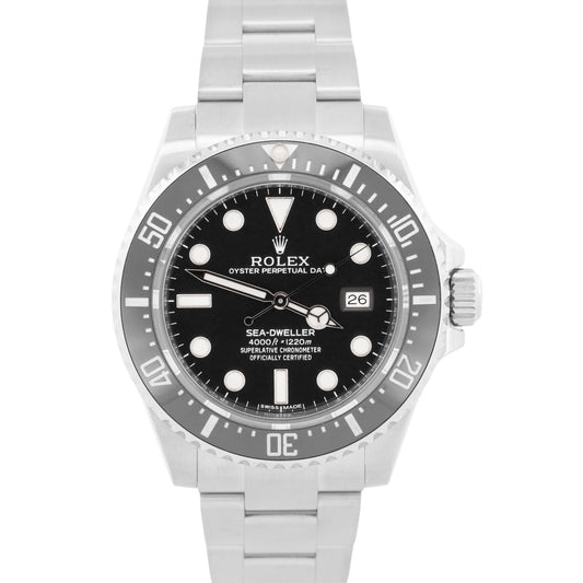 2015 PAPERS Rolex Sea-Dweller 4000 BLACK 40mm Ceramic Steel SD4K 116600 BOX