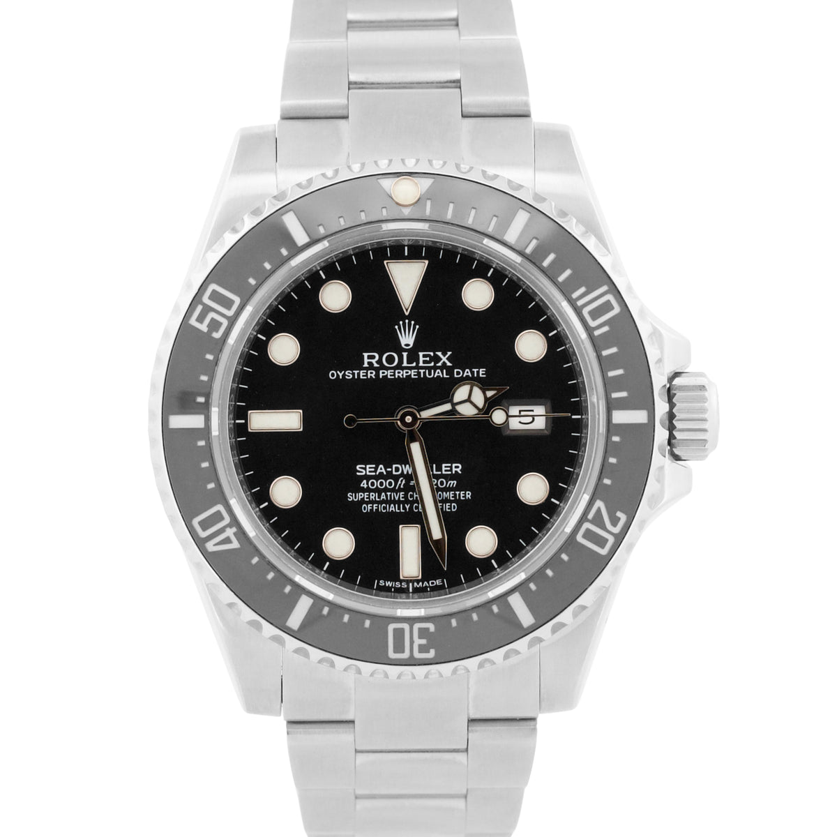 2015 Rolex Sea-Dweller 116600 'SD4K' Black Stainless Steel 40mm Watch Box Papers