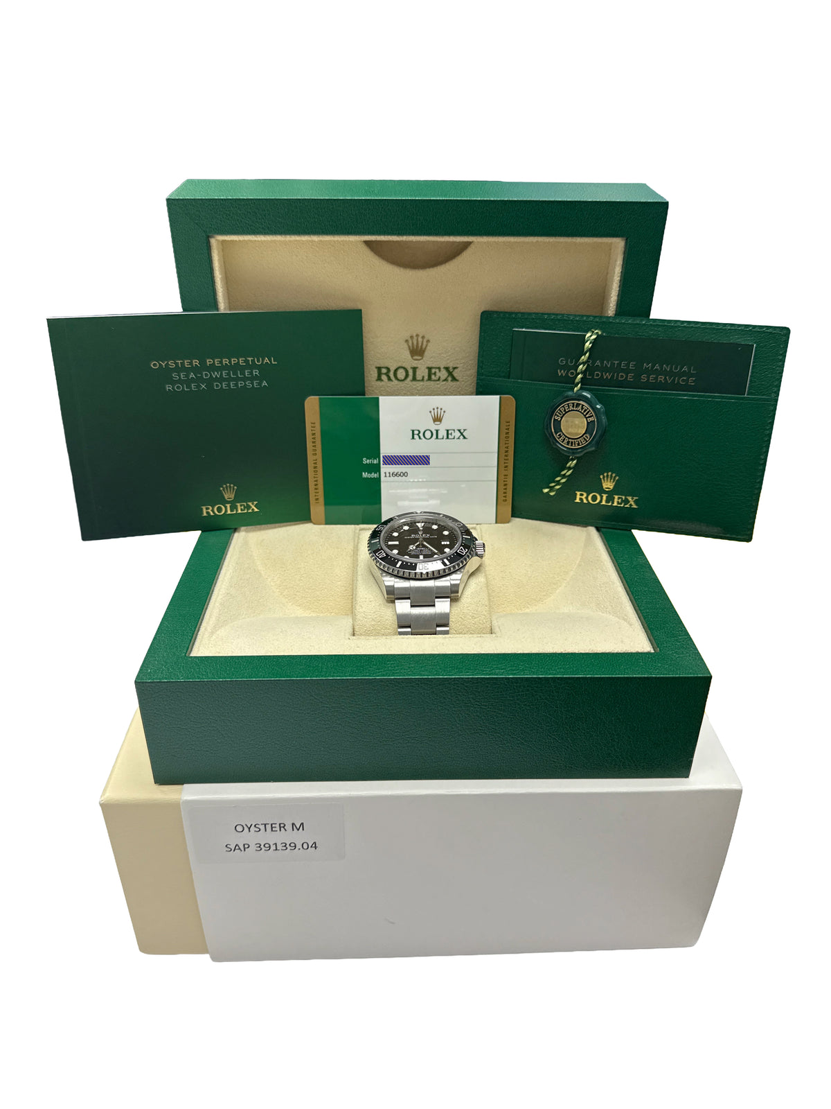 2017 Rolex Sea-Dweller 116600 40mm Black Ceramic Stainless Steel SD4K Box Papers