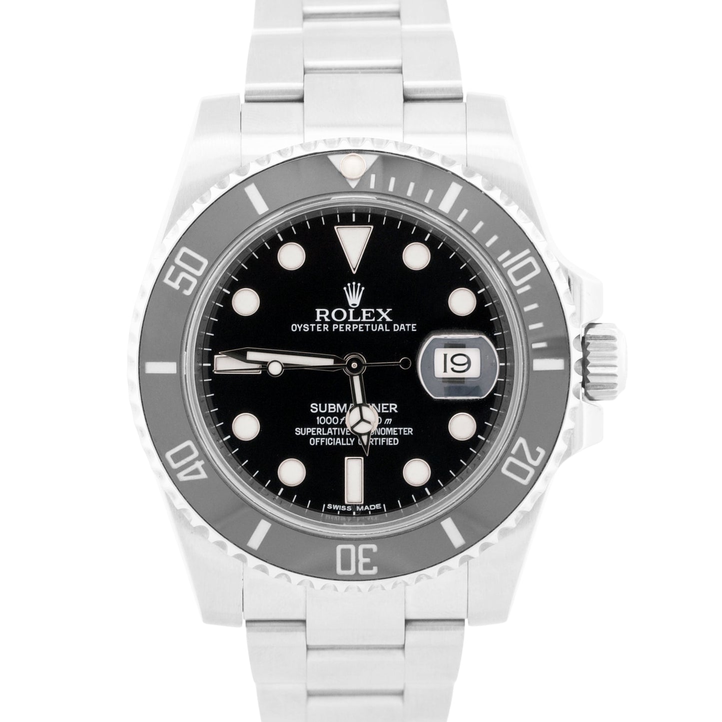 2016 PAPERS Rolex Submariner Date BLACK Stainless Steel 40mm 116610 LN Watch BOX