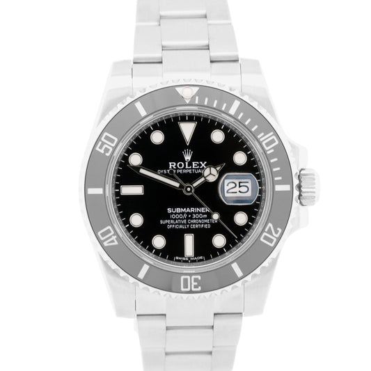 MINT 2019 PAPERS Rolex Submariner Date BLACK Stainless Steel 40mm 116610 LN BOX