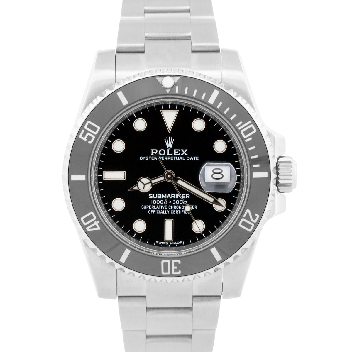 2019 Rolex Submariner Date 116610 LN Black Stainless Steel 40mm Watch Box Papers