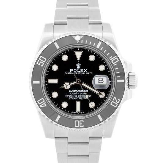 2019 Rolex Submariner Date 116610 LN Black Stainless Steel 40mm Watch Box Papers