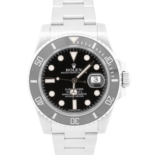 Rolex Submariner Date BLACK Stainless Steel 40mm Oyster 116610 LN Watch