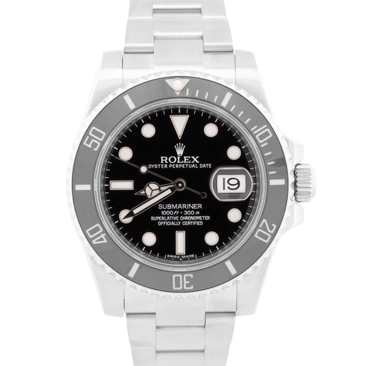 2022 RSC PAPERS Rolex Submariner Date BLACK Steel Ceramic 40mm 116610 LN BOX