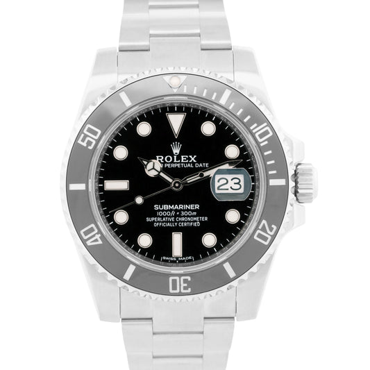 MINT 2019 PAPERS Rolex Submariner Date BLACK Stainless Steel 40mm 116610 LN BOX