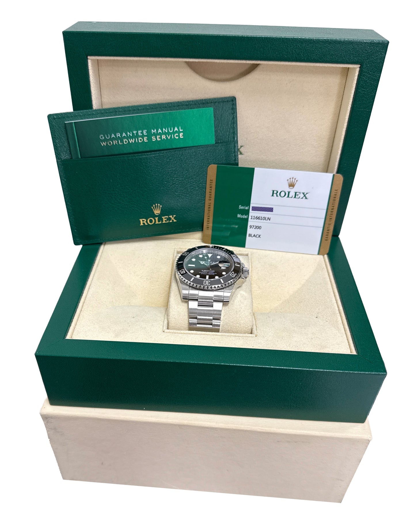 MINT 2019 PAPERS Rolex Submariner Date BLACK Stainless Steel 40mm 116610 LN BOX