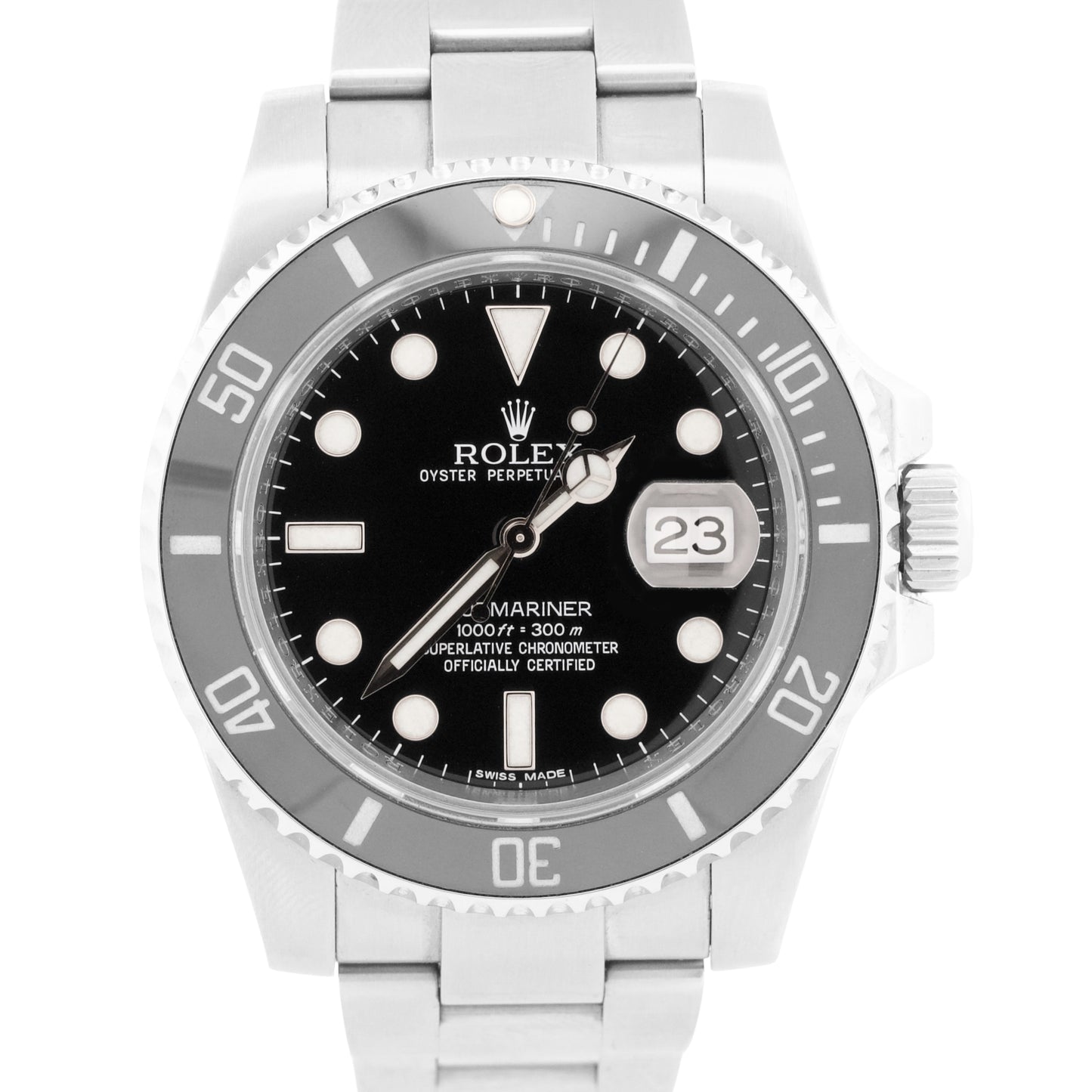 2010 PAPERS Rolex Submariner Date BLACK Stainless Steel 40mm 116610 LN Watch BOX