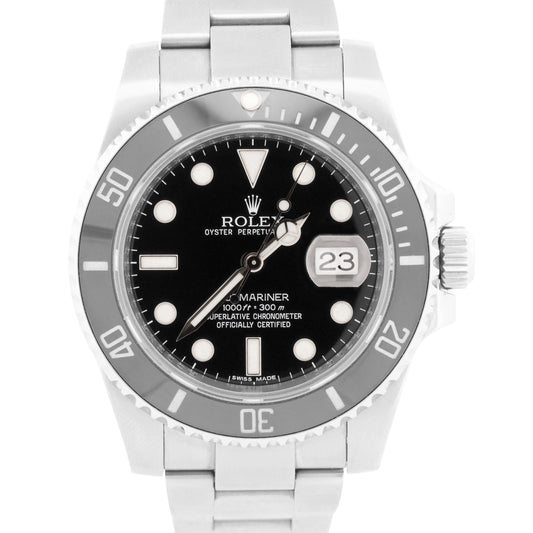 2010 PAPERS Rolex Submariner Date BLACK Stainless Steel 40mm 116610 LN Watch BOX