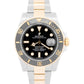2014 PAPERS Rolex Submariner BLACK 40mm Ceramic 18K Gold Steel 116613 LN BOX