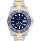 Unpolished 2019 Rolex Submariner Date BLUE 18K Steel 40mm 116613 LB Box Papers