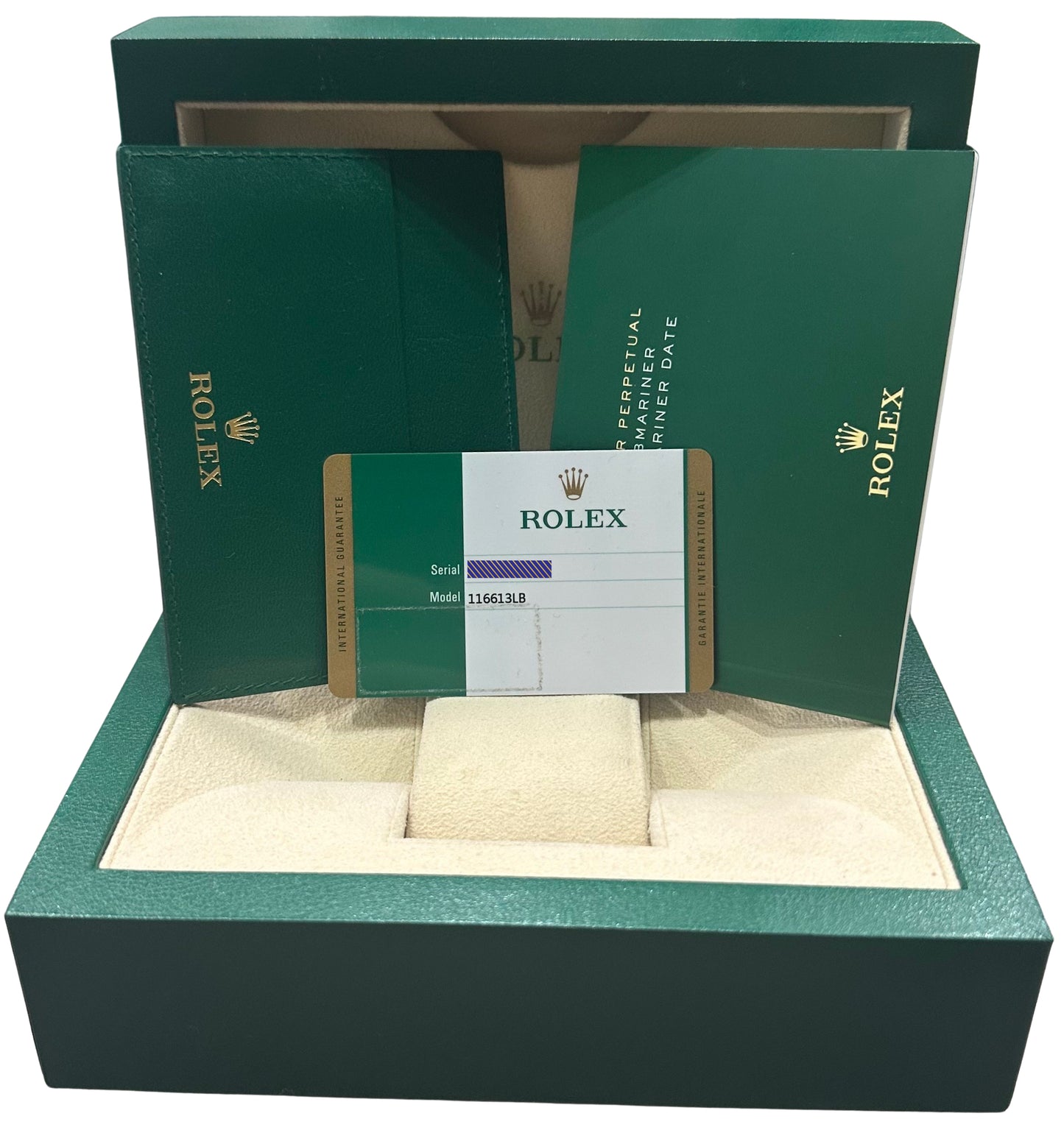 2019 PAPERS Rolex Submariner Date BLUE Two-Tone 18K Steel 40mm 116613 LB BOX