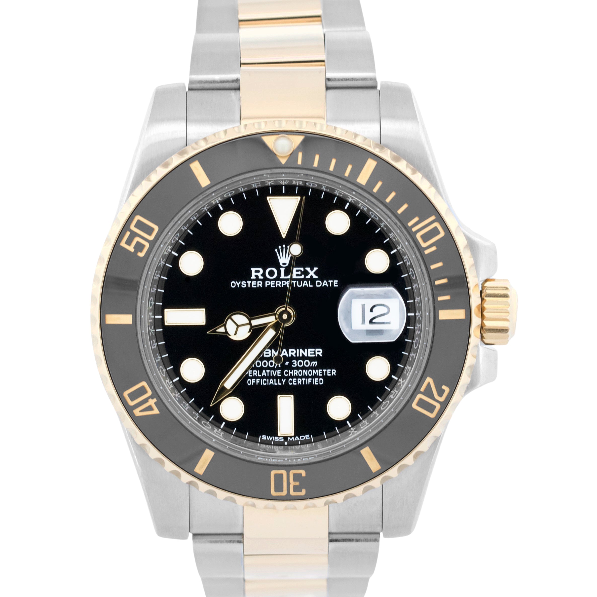 Rolex Submariner Date 116613 LN Ceramic Black 40mm 18K Yellow Gold
