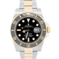 2014 PAPERS Rolex Submariner BLACK 40mm Ceramic 18K Gold Steel 116613 LN BOX