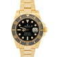 Rolex Submariner Date Ceramic 18K Yellow Gold BLACK 40mm Oyster Watch 116618 BOX