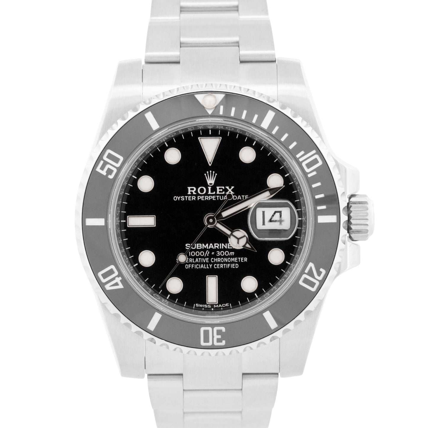 2017 Rolex Submariner Date 116610 LN Black Stainless Steel 40mm Watch Box Papers