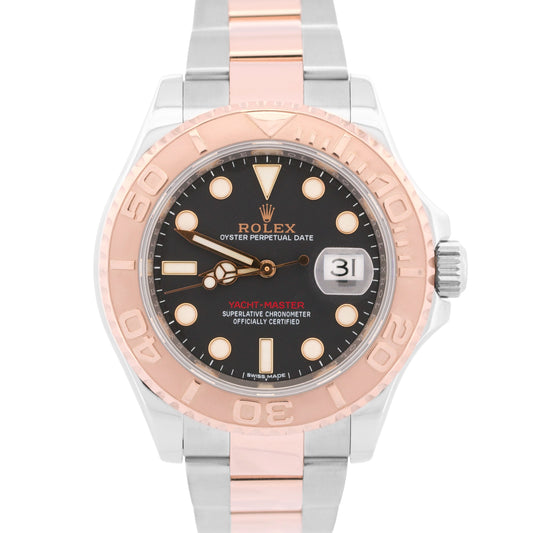 Rolex Yacht-Master BLACK 40mm Two-Tone 18K Rose Gold Stainless Steel YM1 116621