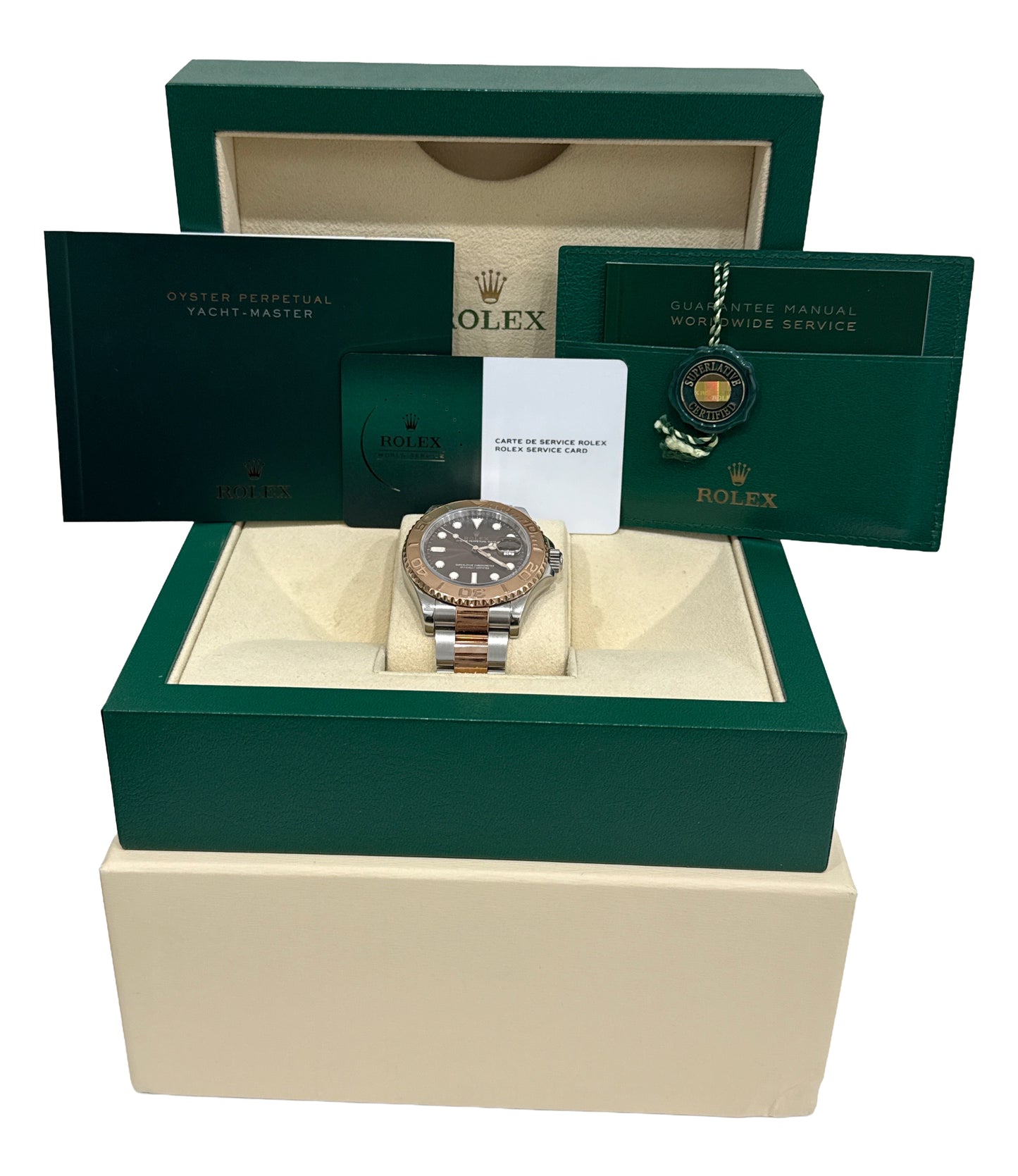 2024 RSC Rolex Yacht-Master CHOCOLATE Brown 18K Rose Gold  40mm 116621 Watch BOX